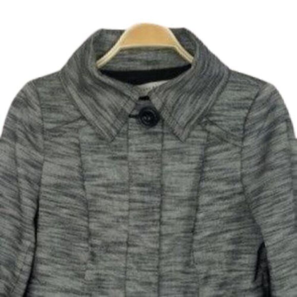 Zara Basic Heathered Gray Knit Peacoat - image 2